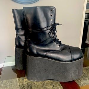 Frankenstein Platform Black Boots